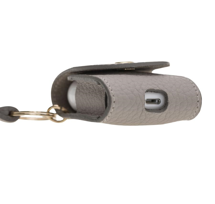 Bluetooth Kulaklıklar Apple AirPods 2.nesil Uyumlu Deri Kılıf Mai Snap ERC3 Bej Satın Al