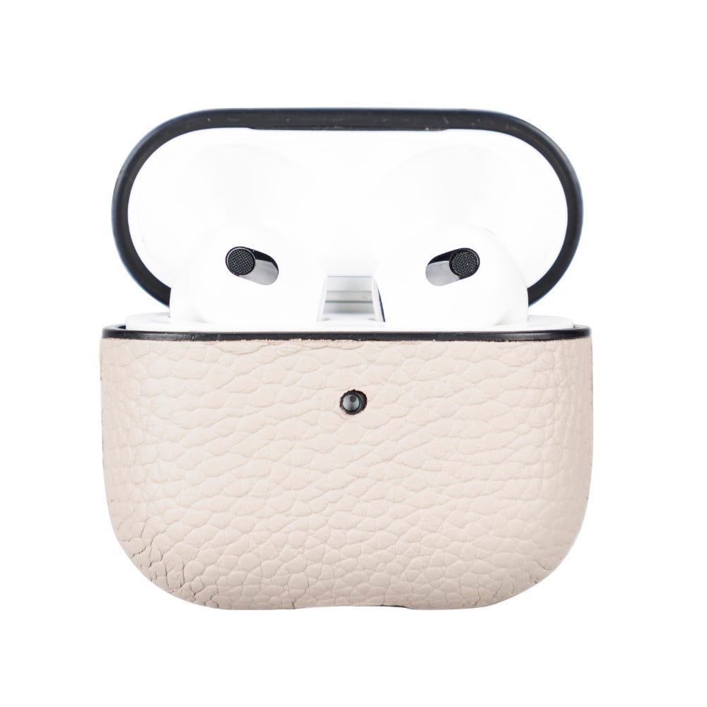 Bluetooth Kulaklıklar Apple AirPods 3.nesil Uyumlu Deri Kılıf Juni ERC3 Bej Satın Al