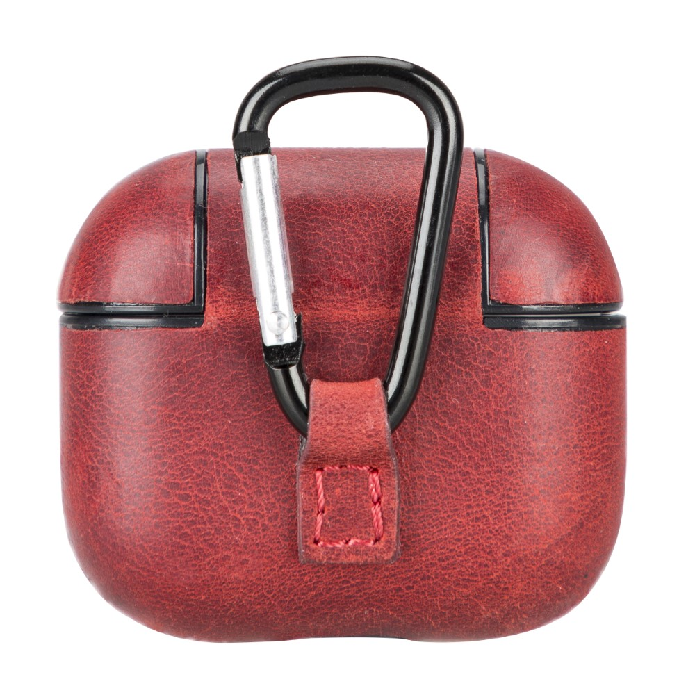 Bluetooth Kulaklıklar Apple AirPods 3.nesil Uyumlu Deri Kılıf Juni AA4 Kırmızı Satın Al