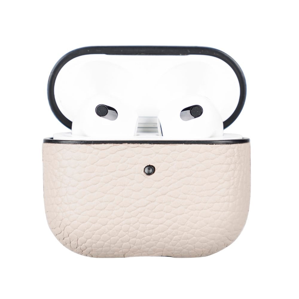 Bluetooth Kulaklıklar Apple AirPods 3.nesil Uyumlu Deri Kılıf Juni ERC3 Bej Satın Al