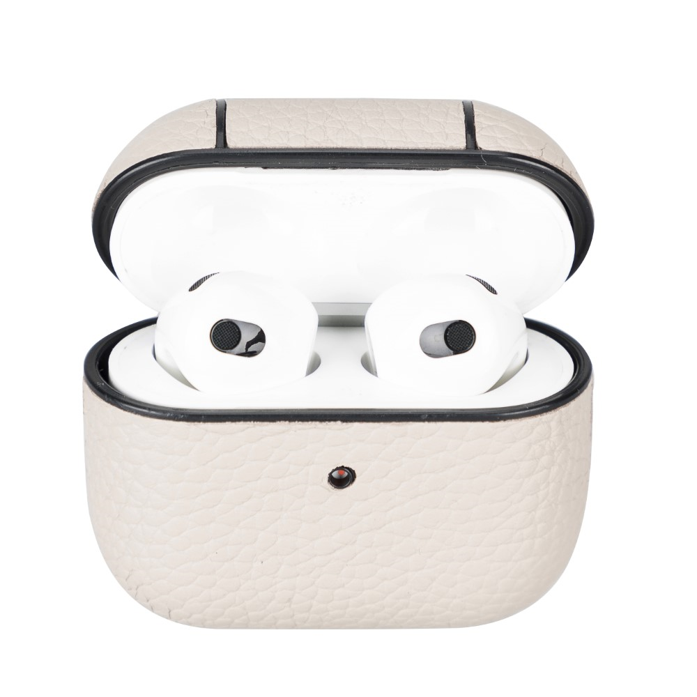 Bluetooth Kulaklıklar Apple AirPods 3.nesil Uyumlu Deri Kılıf Juni ERC3 Bej Satın Al