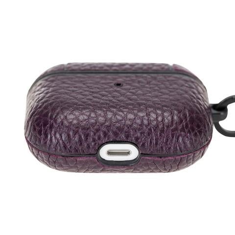 Bluetooth Kulaklıklar Apple AirPods Pro Uyumlu Deri Kılıf Juni ERC13 Mor Satın Al