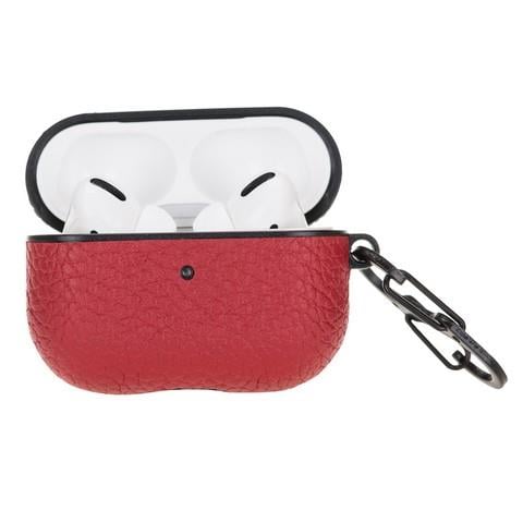 Bluetooth Kulaklıklar Apple AirPods Pro Uyumlu Deri Kılıf Juni ERC2 Kırmızı Satın Al