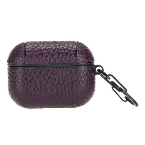 Bluetooth Kulaklıklar Apple AirPods Pro Uyumlu Deri Kılıf Juni ERC13 Mor Satın Al