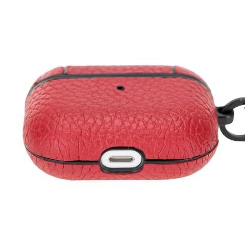 Bluetooth Kulaklıklar Apple AirPods Pro Uyumlu Deri Kılıf Juni ERC2 Kırmızı Satın Al