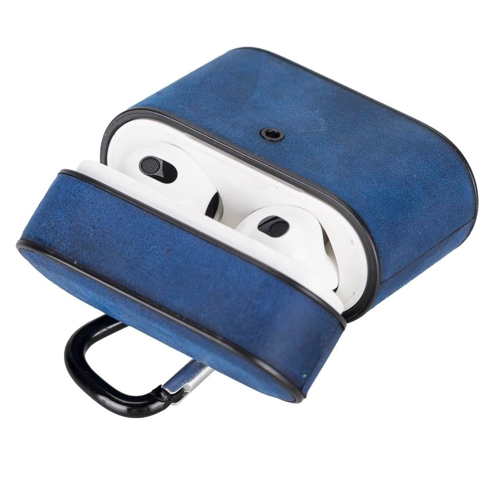 Bluetooth Kulaklıklar Casquet Apple AirPods 3.nesil Uyumlu Deri Kılıf G21 Mavi Satın Al