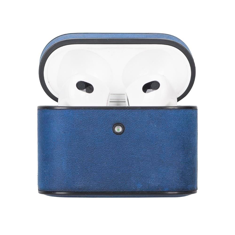 Bluetooth Kulaklıklar Casquet Apple AirPods 3.nesil Uyumlu Deri Kılıf G21 Mavi Satın Al