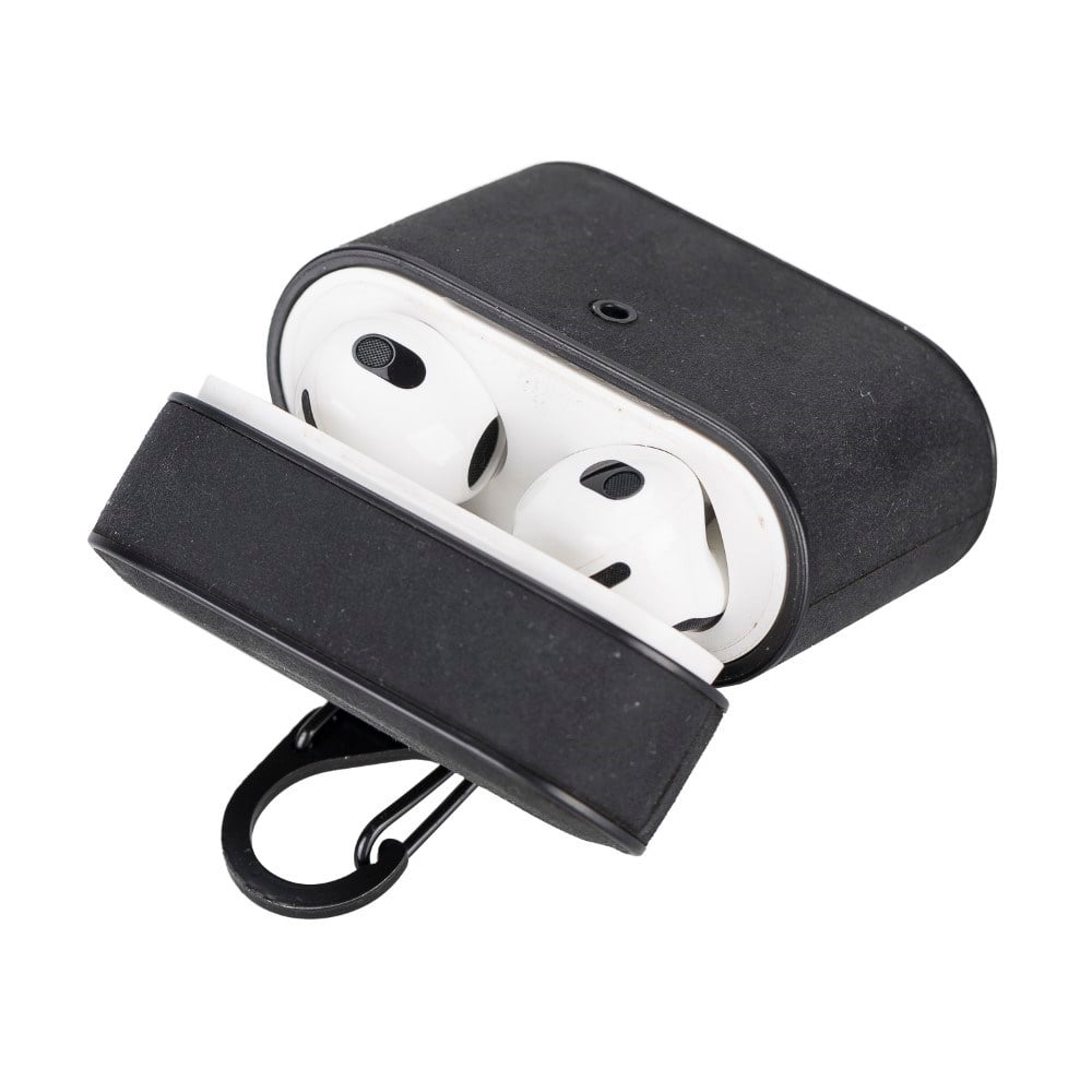 Bluetooth Kulaklıklar Casquet Apple AirPods 3.nesil Uyumlu Deri Kılıf G1 Siyah Satın Al