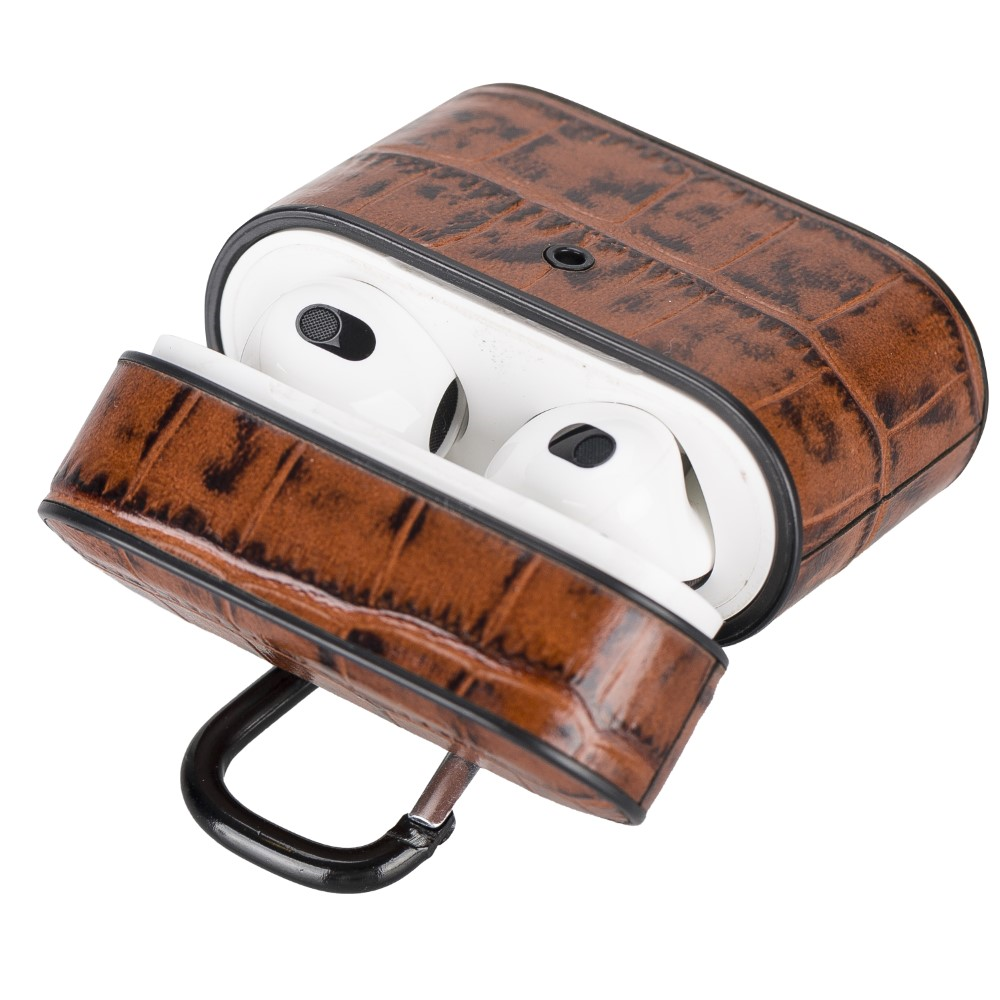 Bluetooth Kulaklıklar Casquet Apple AirPods 3.nesil Uyumlu Deri Kılıf YK6 Taba Satın Al