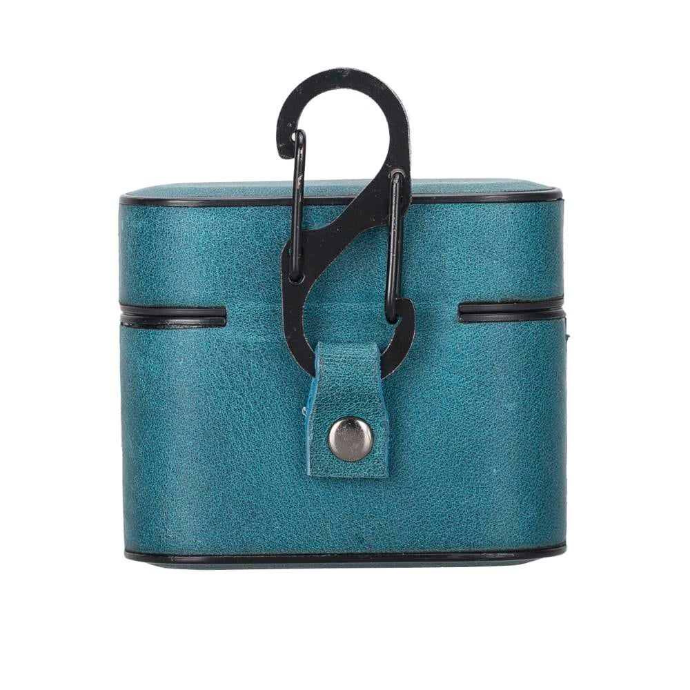 Bluetooth Kulaklıklar Casquet Apple AirPods 3.nesil Uyumlu Deri Kılıf AA32 Mavi Satın Al