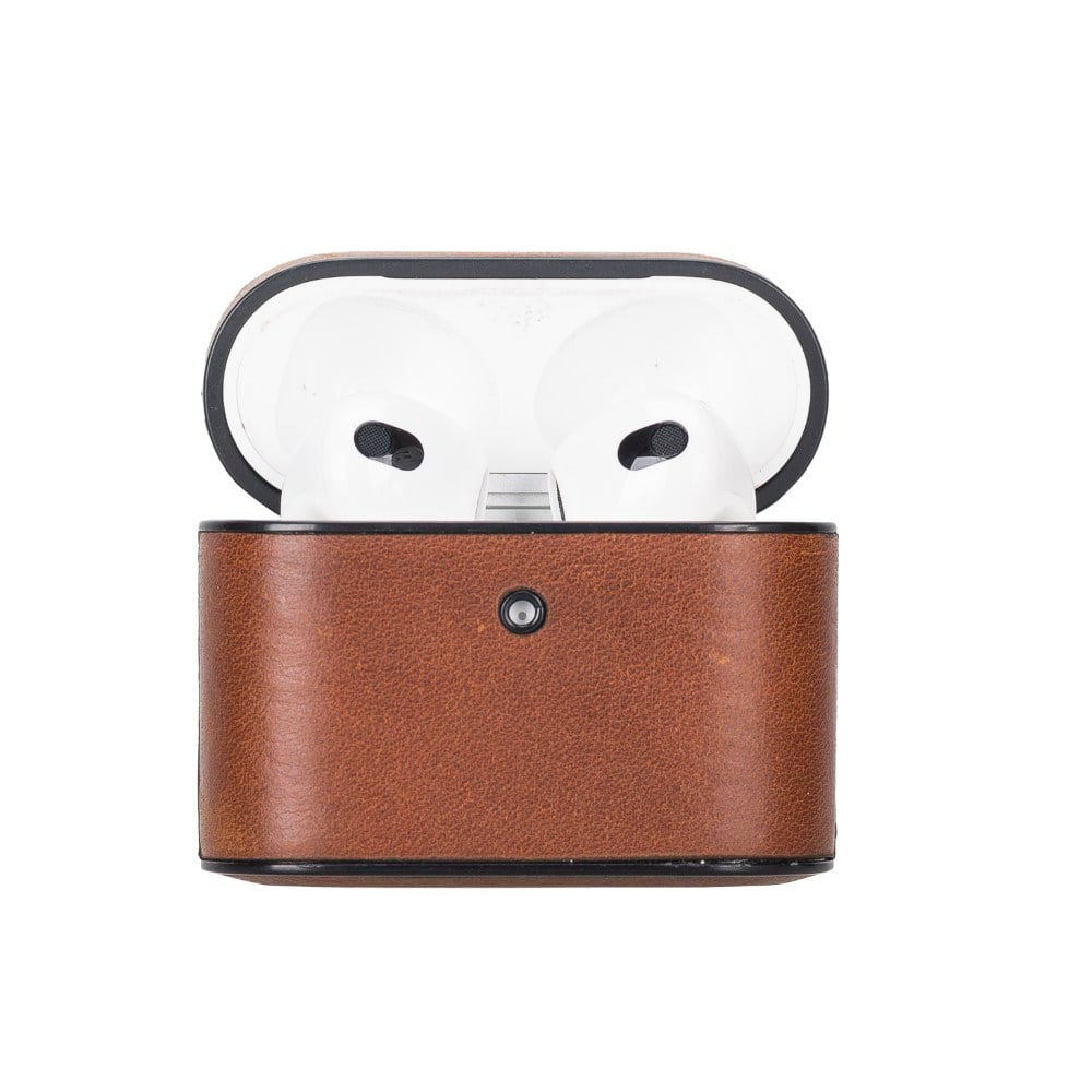 Bluetooth Kulaklıklar Casquet Apple AirPods 3.nesil Uyumlu Deri Kılıf TN11 Taba Satın Al