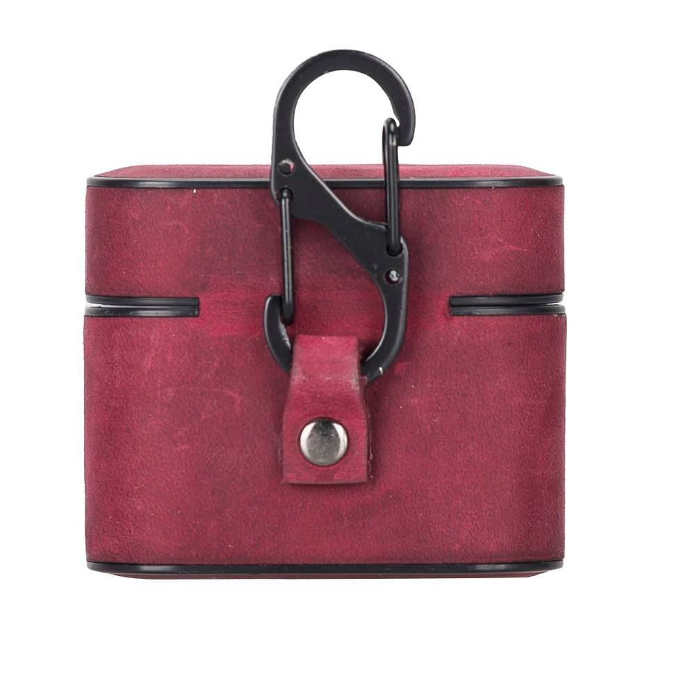 Bluetooth Kulaklıklar Casquet Apple AirPods 3.nesil Uyumlu Deri Kılıf Fuşya Satın Al