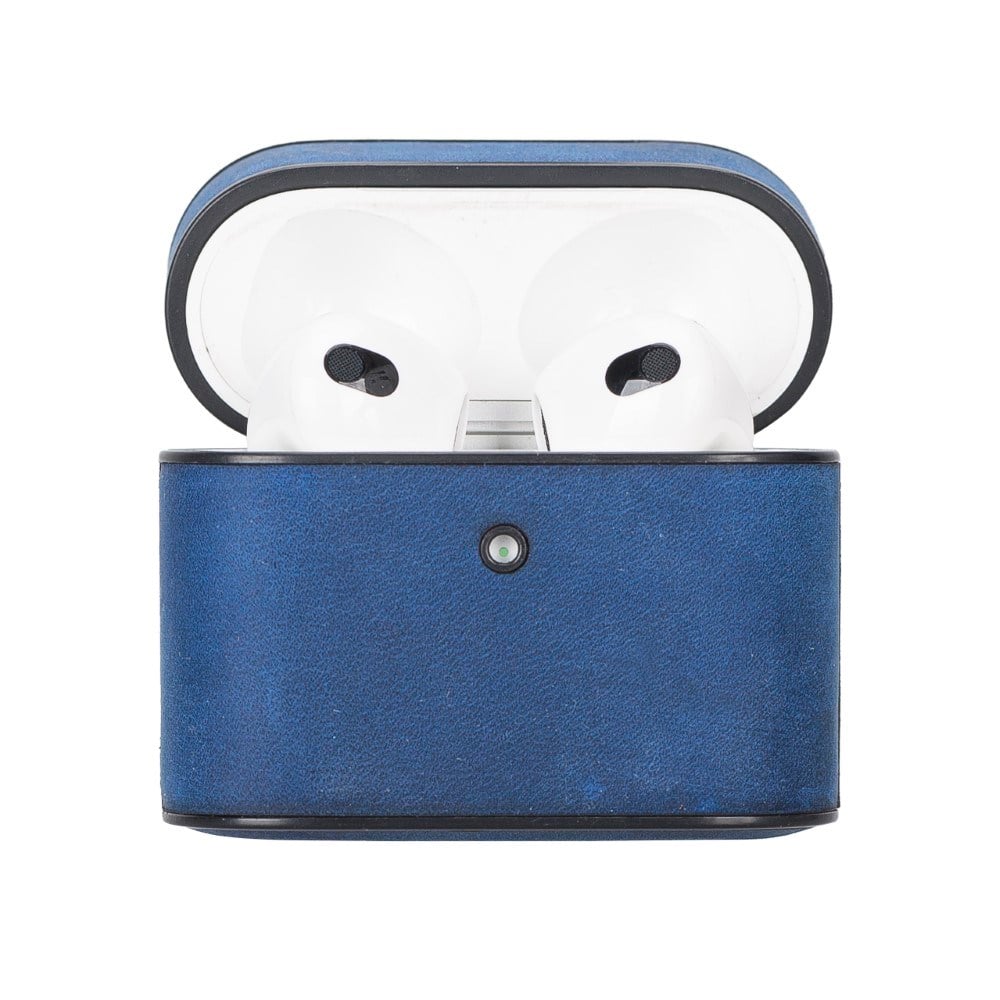 Bluetooth Kulaklıklar Casquet Apple AirPods 3.nesil Uyumlu Deri Kılıf G21 Mavi Satın Al
