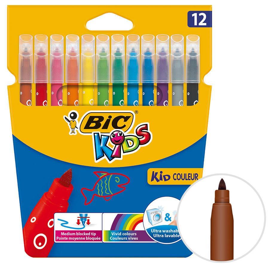 Boya ve Resim Kalemleri Bic Kids Couleur Keçeli Boyama Kalemi 12'li Paket Satın Al
