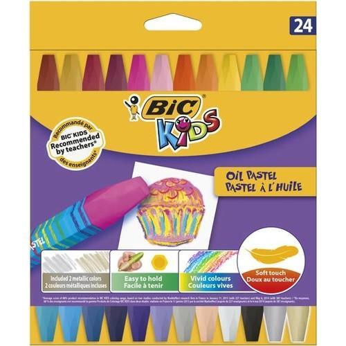 Boya ve Resim Kalemleri Bic Kids Yağlı Pastel Boya Kalemi 24'lü Paket Satın Al