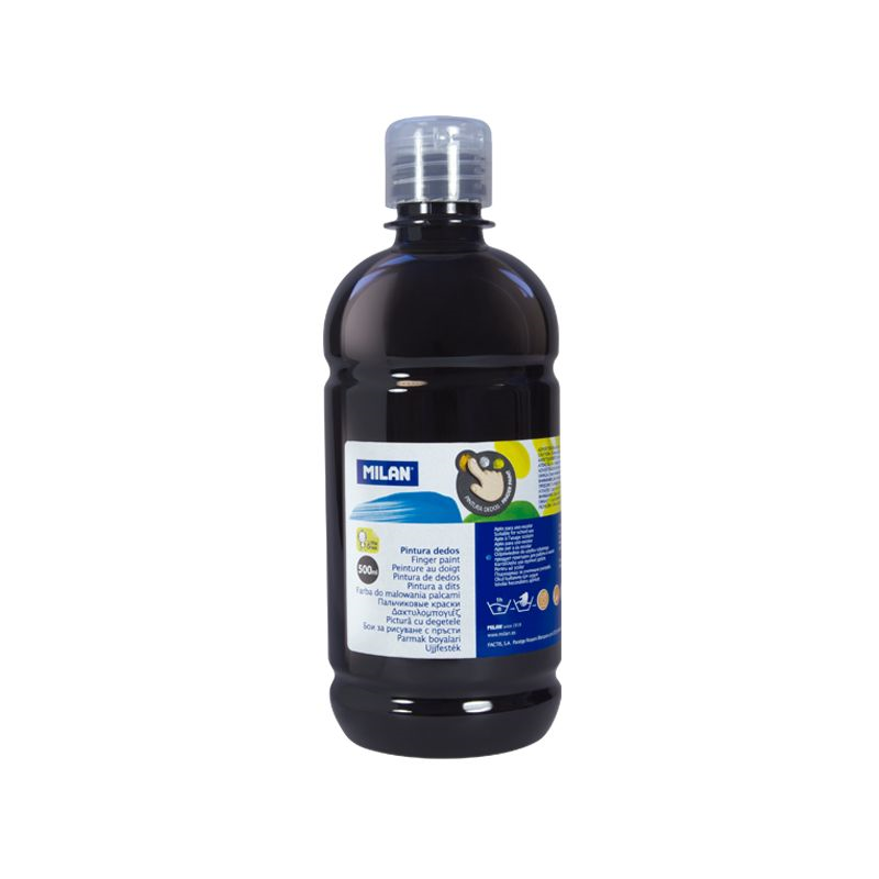 Boya ve Resim Kalemleri MILAN 31680 PARMAK BOYASI SİYAH ŞİŞE - 500ML Satın Al