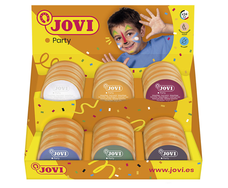 Boyama Ürünleri JOVI 171D KREM YÜZ BOYASI 8ML 4X6RENK - 24'LÜ STAND Satın Al