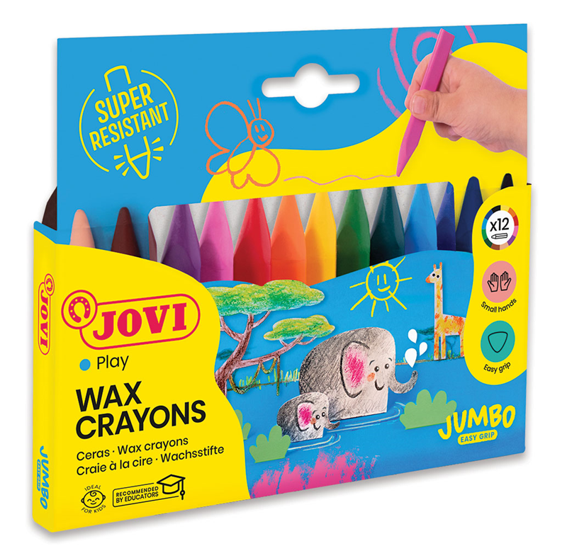 Boyama Ürünleri JOVI 973/12 TRIWAX JUMBO MUM BOYA - 12'Lİ Satın Al