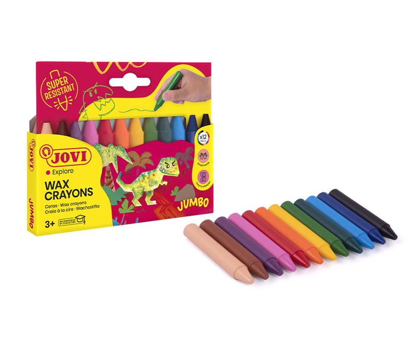 Boyama Ürünleri JOVI 980/12 JUMBO YUVARLAK MUM BOYA - 12'Lİ Satın Al