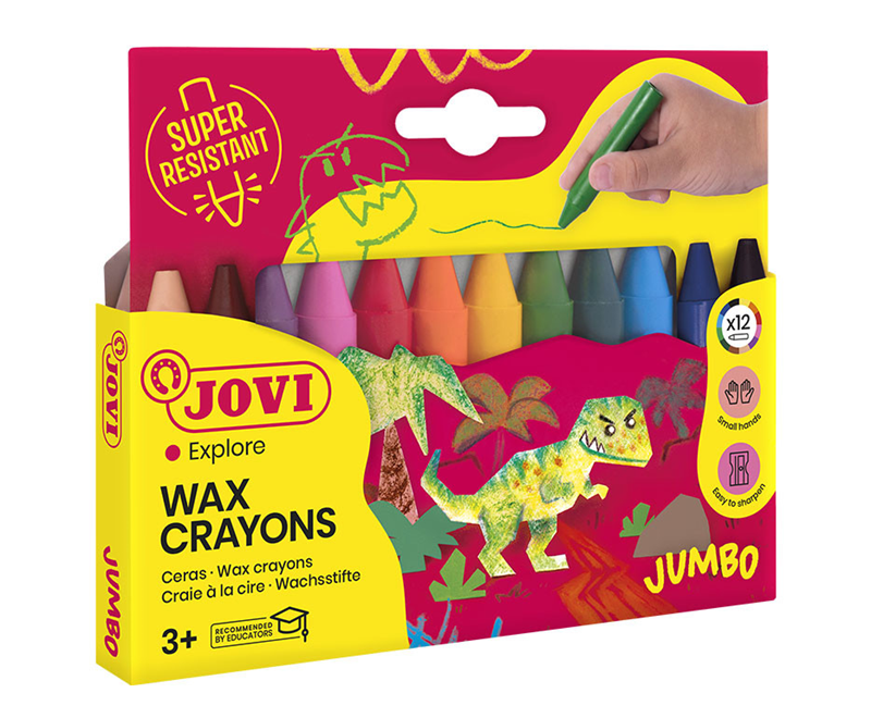 Boyama Ürünleri JOVI 980/12 JUMBO YUVARLAK MUM BOYA - 12'Lİ Satın Al