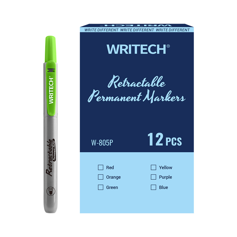 Cam ve Boyama Markörleri WRITECH W-805P BASMALI PERMANENT KALEM YEŞİL - 12'Lİ KUTU Satın Al