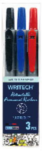 Cam ve Boyama Markörleri WRITECH W-805P BASMALI PERMANENT KALEM (SİYAH-MAVİ-KIRMIZI) - 3'LÜ Satın Al
