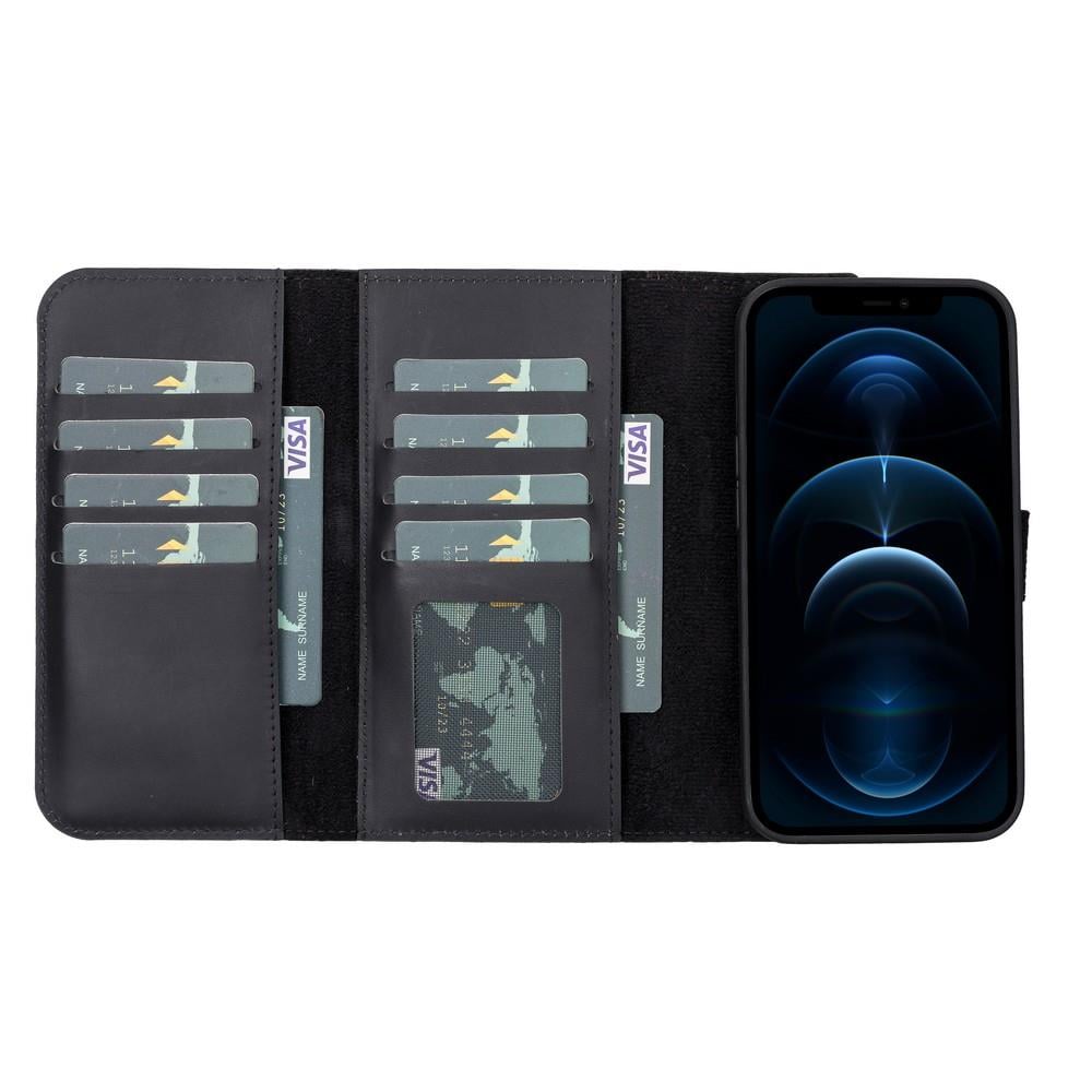 Cep Telefonu Aksesuarları Apple iPhone 13 Pro Uyumlu Deri Cüzdanlı Kılıf Santa G1 Siyah Satın Al