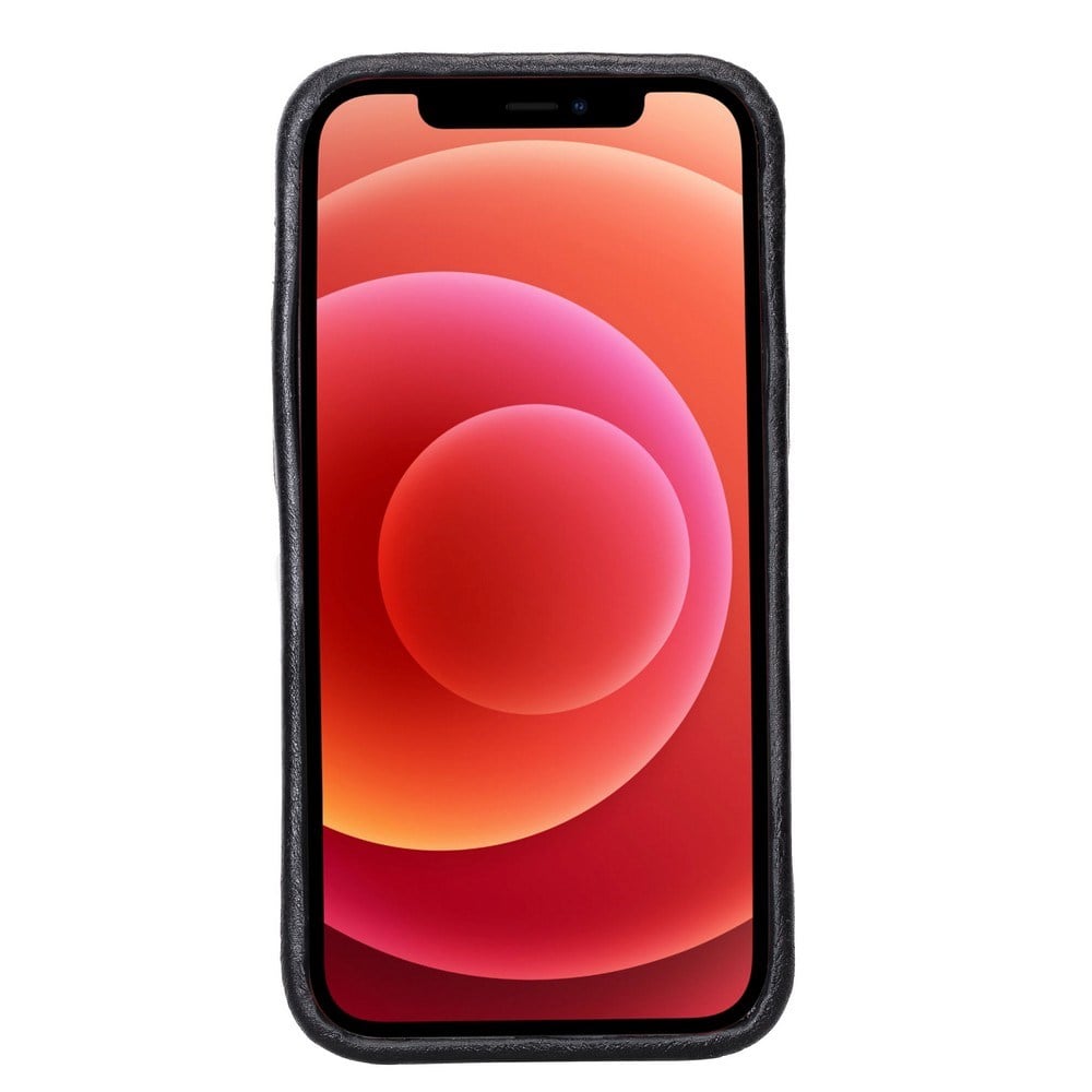 Cep Telefonu Aksesuarları Apple iPhone 12 mini Uyumlu Deri Arka Kapak ROCK RST1 Siyah Satın Al