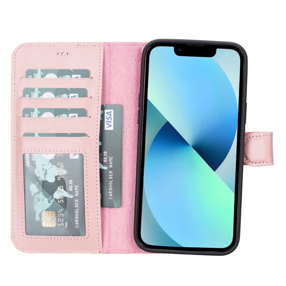 Cep Telefonu Aksesuarları Apple iPhone 14 Plus Uyumlu Deri Cüzdanlı Kılıf MWWN NU2 Pembe Satın Al