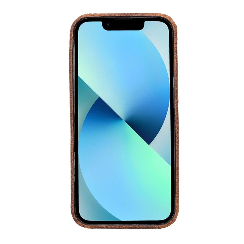 Cep Telefonu Aksesuarları Apple iPhone 13 Pro Uyumlu Deri Arka Kapak ROCK G2 Kahverengi Satın Al