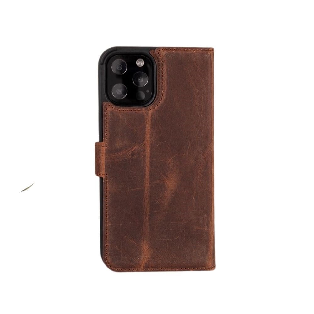 Cep Telefonu Aksesuarları Apple iPhone 11 Pro Max Uyumlu Deri Cüzdanlı Kılıf RFID G2 Kahve Satın Al
