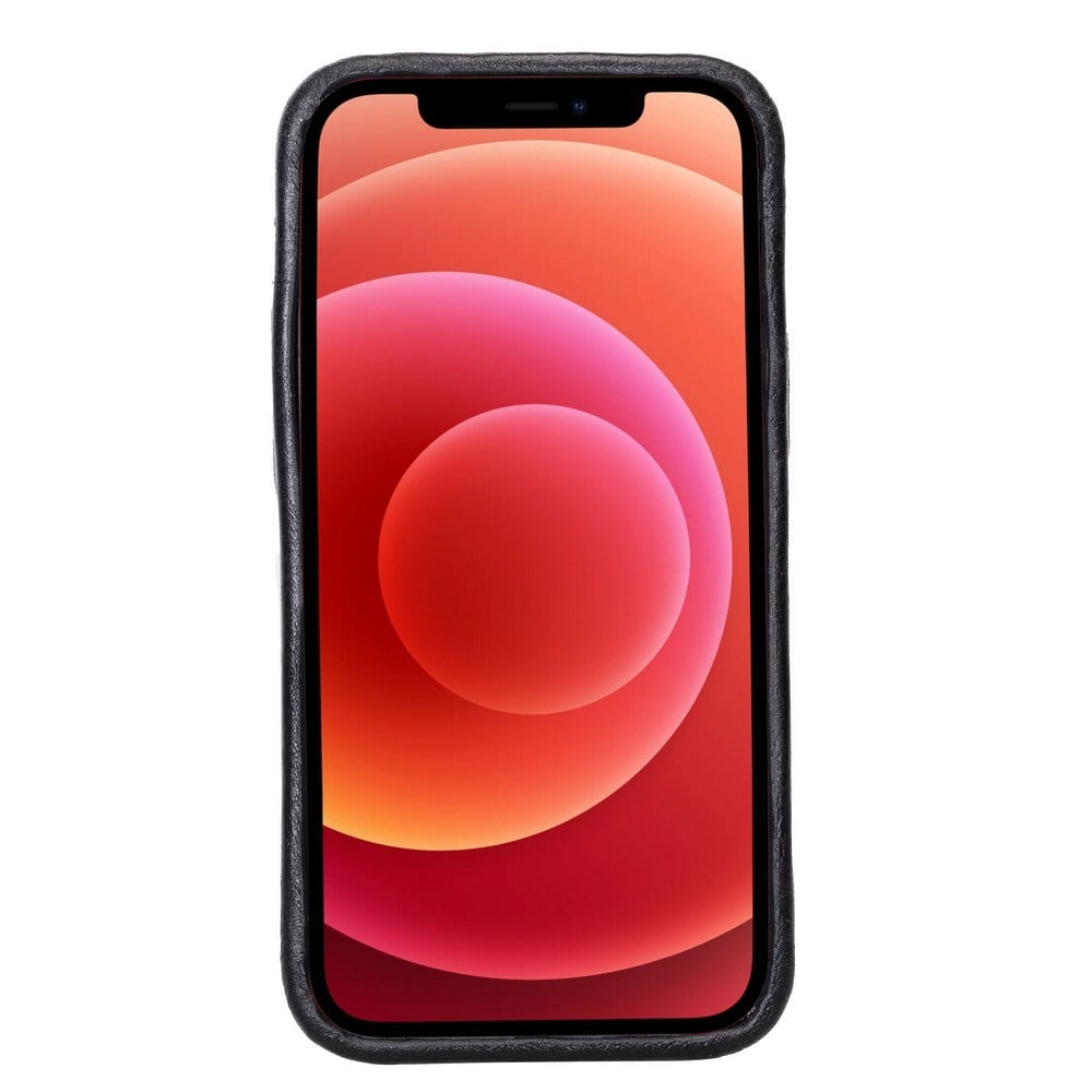 Cep Telefonu Aksesuarları Apple iPhone 12 mini Uyumlu Deri Arka Kapak ROCK RST1 Siyah Satın Al