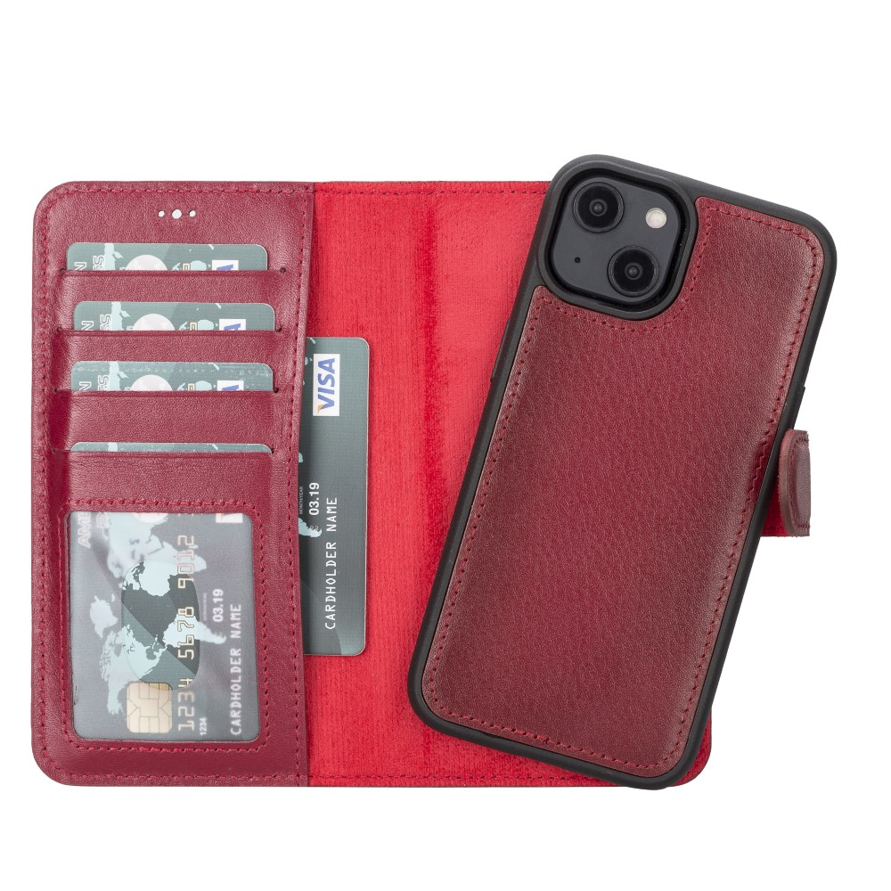 Cep Telefonu Aksesuarları Apple iPhone 14 Uyumlu Deri Cüzdanlı Kılıf MWWN V4EF Kırmızı Satın Al