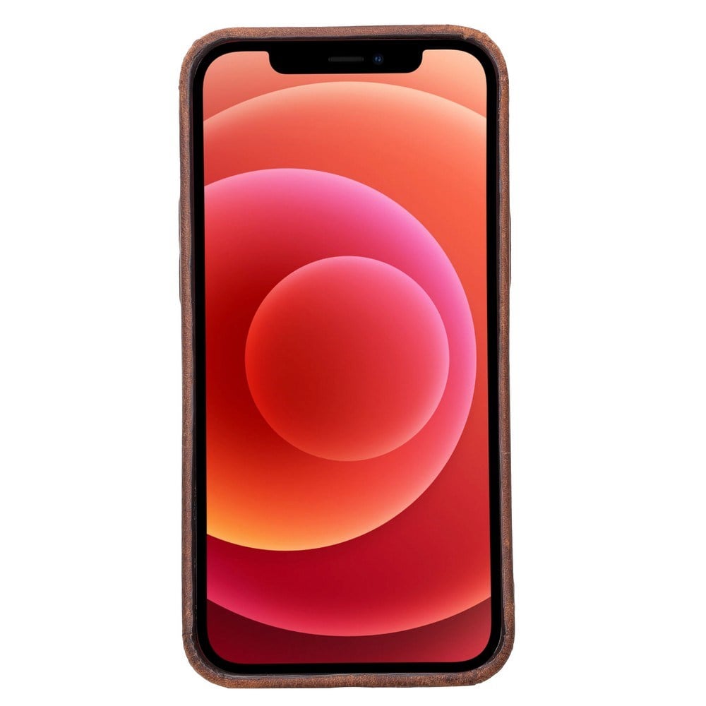 Cep Telefonu Aksesuarları Apple iPhone 12 Pro Max Uyumlu Deri Arka Kapak ROCK G2 Kahve Satın Al