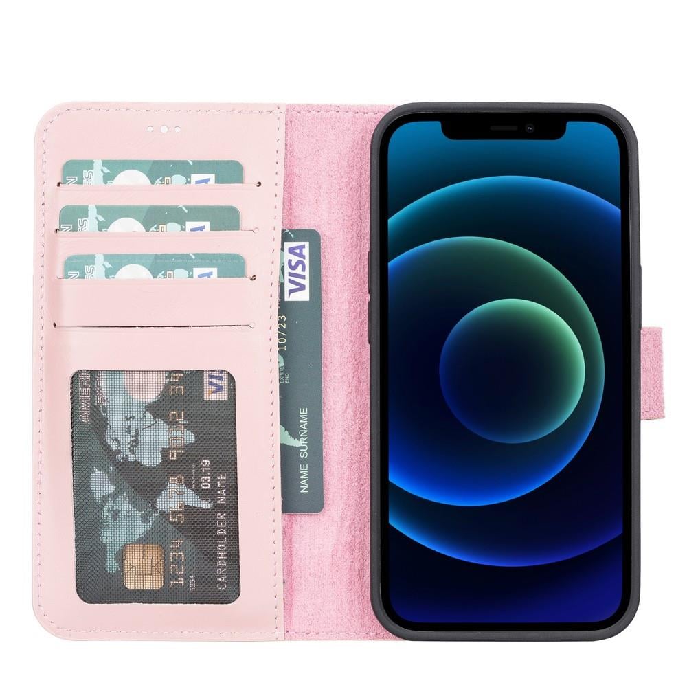 Cep Telefonu Aksesuarları Apple iPhone 13 Uyumlu Deri Cüzdanlı Kılıf NU2 Pembe Satın Al