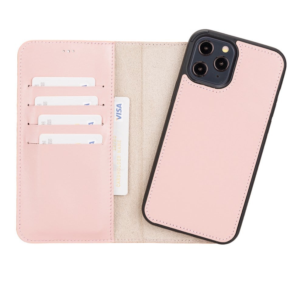 Cep Telefonu Aksesuarları Apple iPhone 12 Pro Max Uyumlu Deri Cüzdanlı Kılıf NU2 Pembe Satın Al