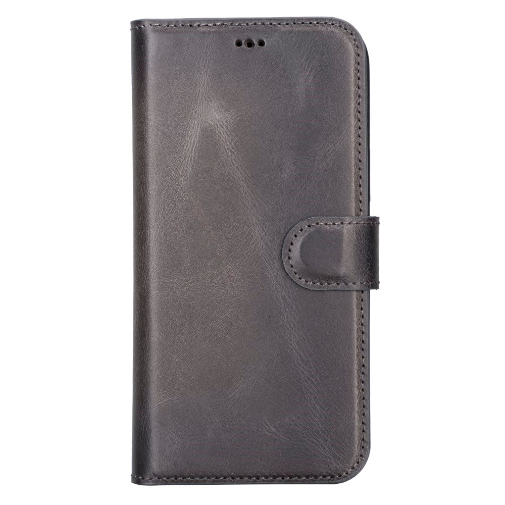 Cep Telefonu Aksesuarları Apple iPhone 13 Pro Max Uyumlu Deri Cüzdanlı Kılıf MWWN TN1 Gri Satın Al