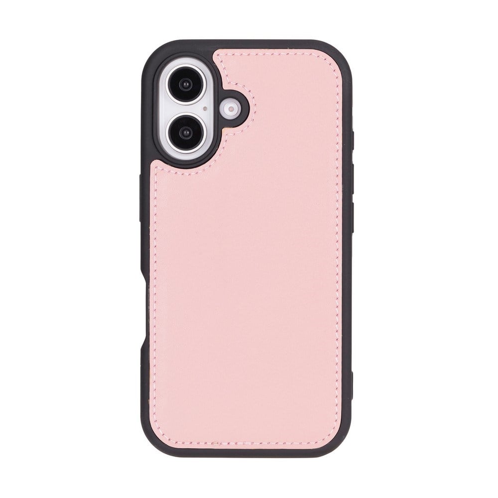 Cep Telefonu Aksesuarları Apple iPhone 16 Plus uyumlu, Hakiki Deri, El Yapımı, Cüzdanlı Kılıf, Toz Pembe Satın Al