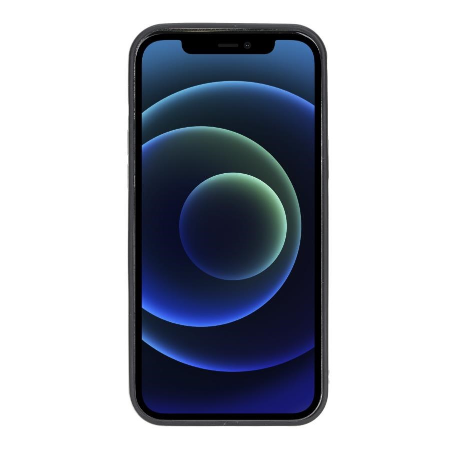 Cep Telefonu Aksesuarları Apple iPhone 12 Pro Max Uyumlu Deri Arka Kapak RST1 Siyah Satın Al