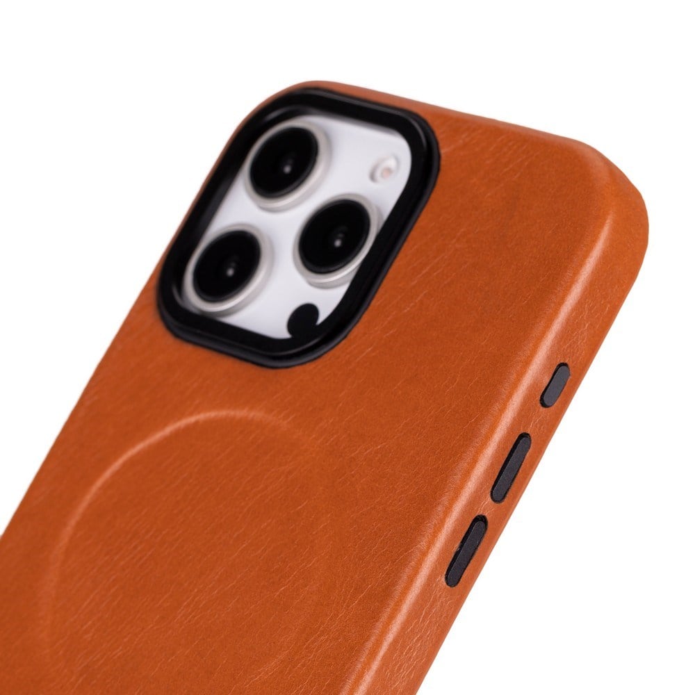 Cep Telefonu Aksesuarları Apple iPhone 16 Pro Max uyumlu, Hakiki Deri, El Yapımı Kılıf, Gölgeli Taba Satın Al