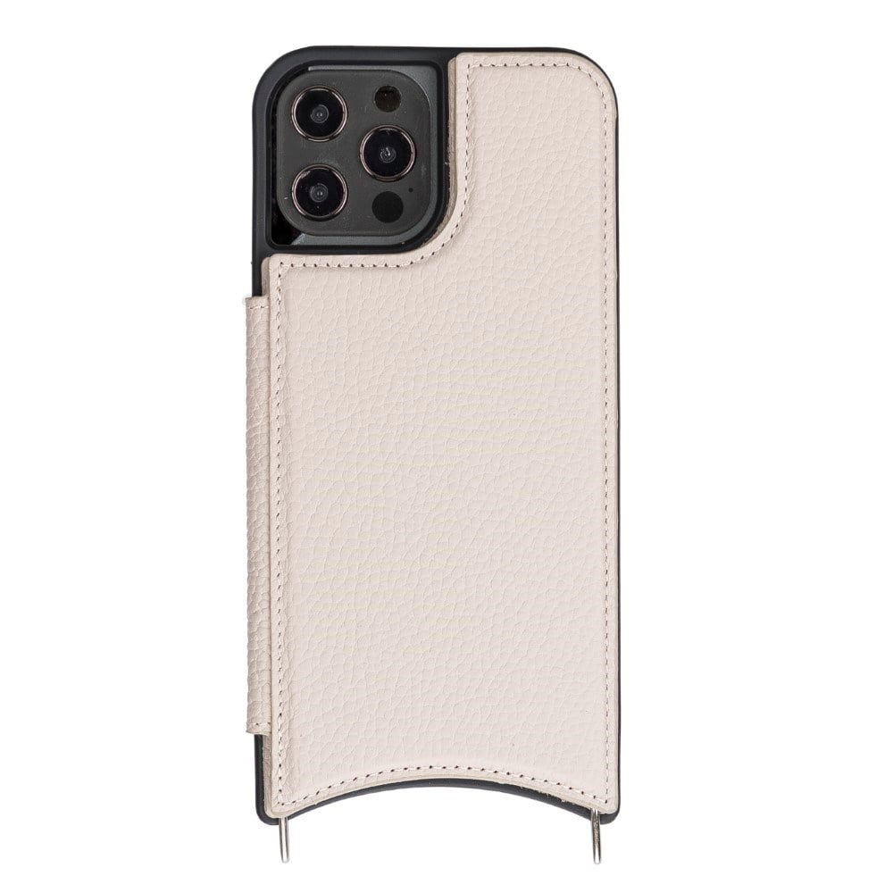 Cep Telefonu Aksesuarları Apple iPhone 12 Pro Max Uyumlu Deri Askılı Kılıf UFW ERC3 Bej Satın Al
