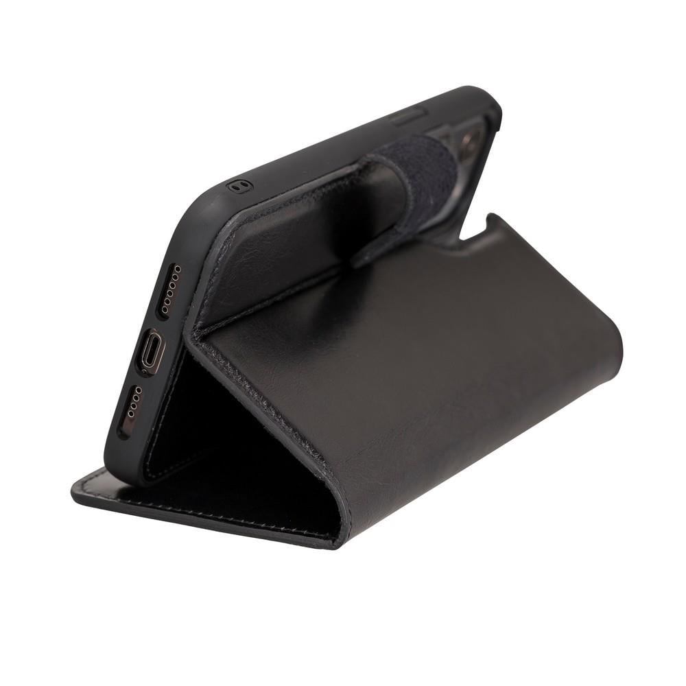 Cep Telefonu Aksesuarları Apple iPhone 12 Pro Max Uyumlu Deri Cüzdanlı Kılıf RST1 Siyah Satın Al