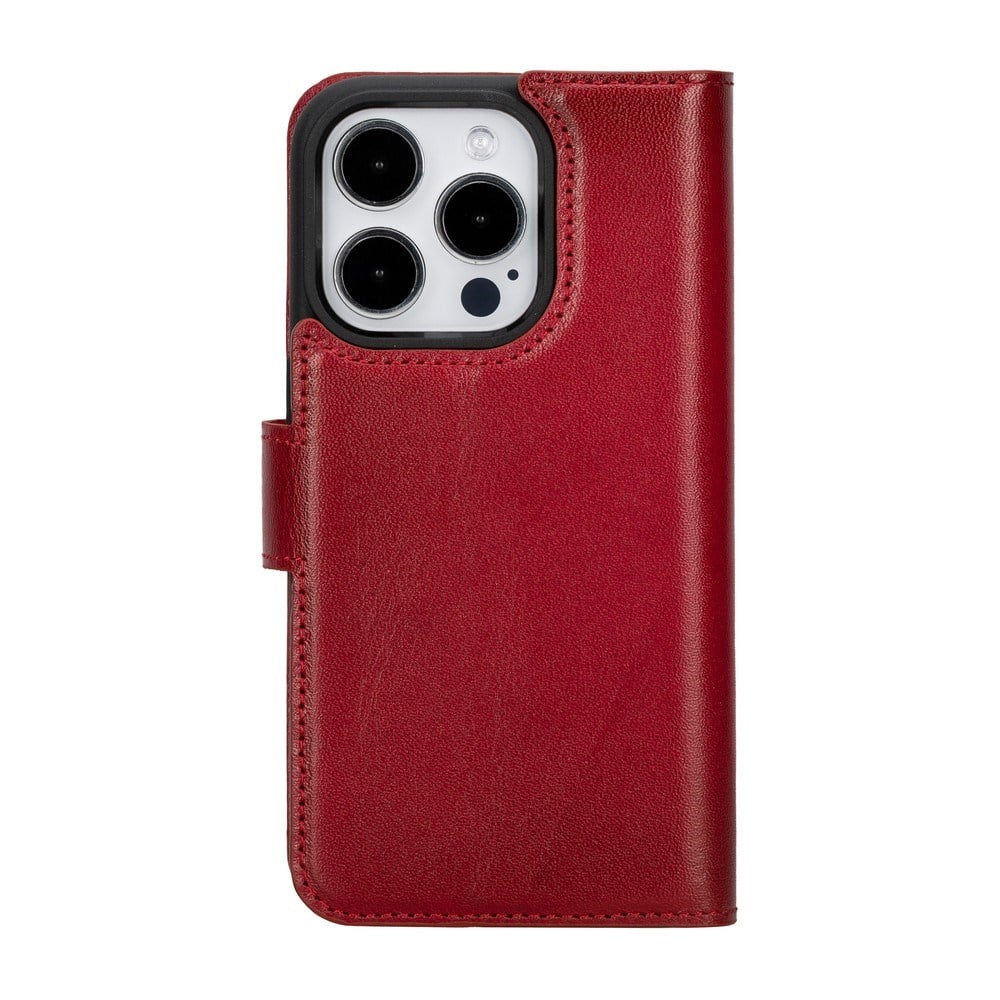 Cep Telefonu Aksesuarları Apple iPhone 15 Pro Uyumlu Deri Cüzdanlı Kılıf MWWN V4EF Kırmızı Satın Al