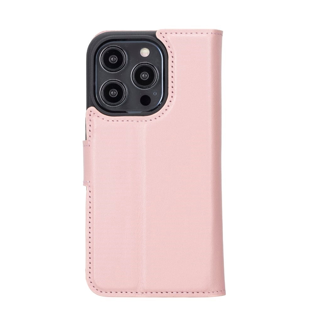 Cep Telefonu Aksesuarları Apple iPhone 14 Pro Uyumlu Deri Cüzdanlı Kılıf MWWN NU2 Pembe Satın Al