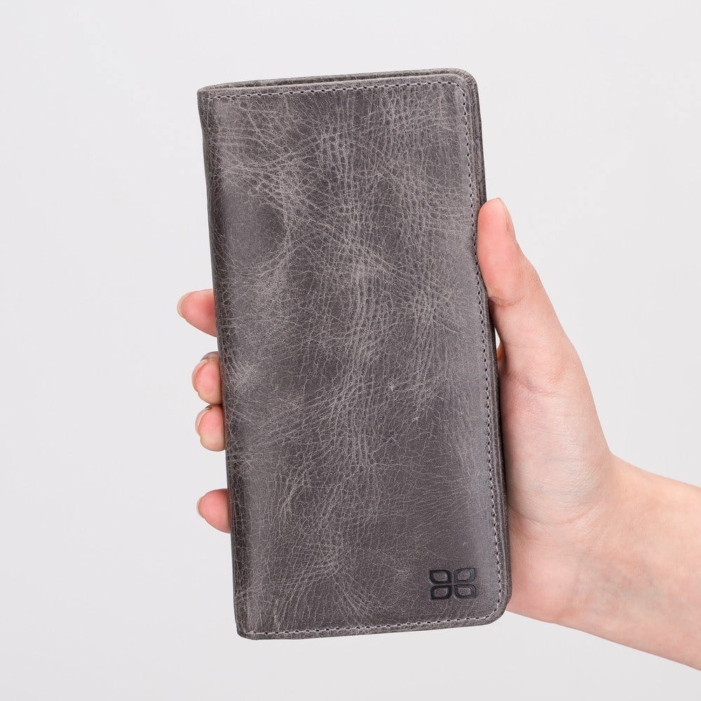 Cep Telefonu Aksesuarları Evra 6.7 inch Uyumlu Deri Kartlıklı Kılıf TN18 Gri Satın Al