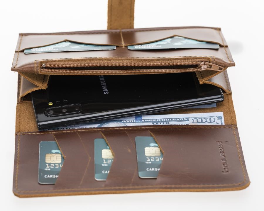 Cep Telefonu Aksesuarları Koala 6.5 inch Uyumlu Deri Kartlıklı Kılıf G2 Kahve Satın Al