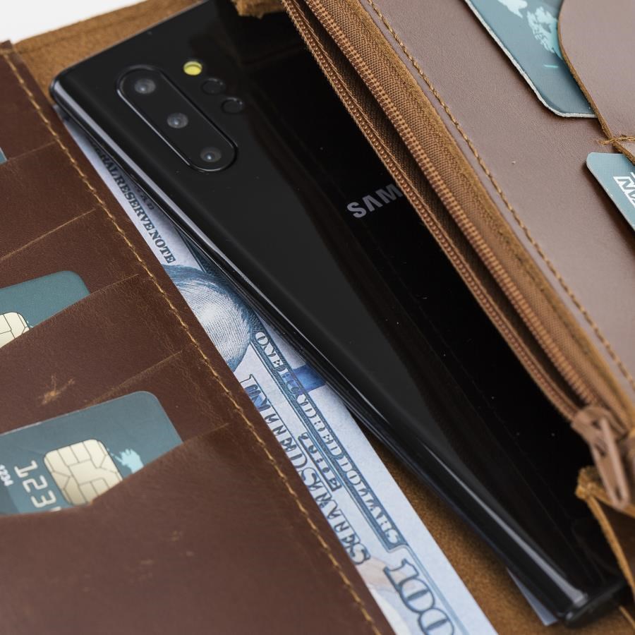 Cep Telefonu Aksesuarları Koala 6.5 inch Uyumlu Deri Kartlıklı Kılıf G2 Kahve Satın Al