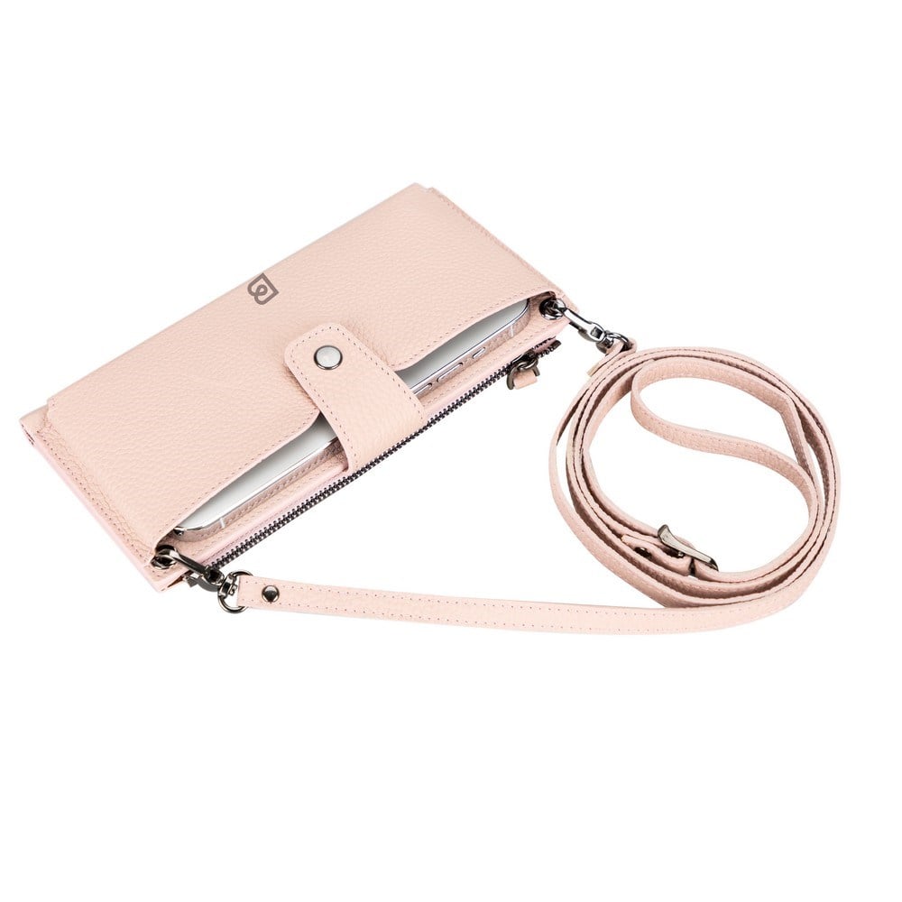 Cep Telefonu Aksesuarları Lozan Strap 6.5 inch Uyumlu Deri Kartlıklı Kılıf ERC5 Pembe Satın Al
