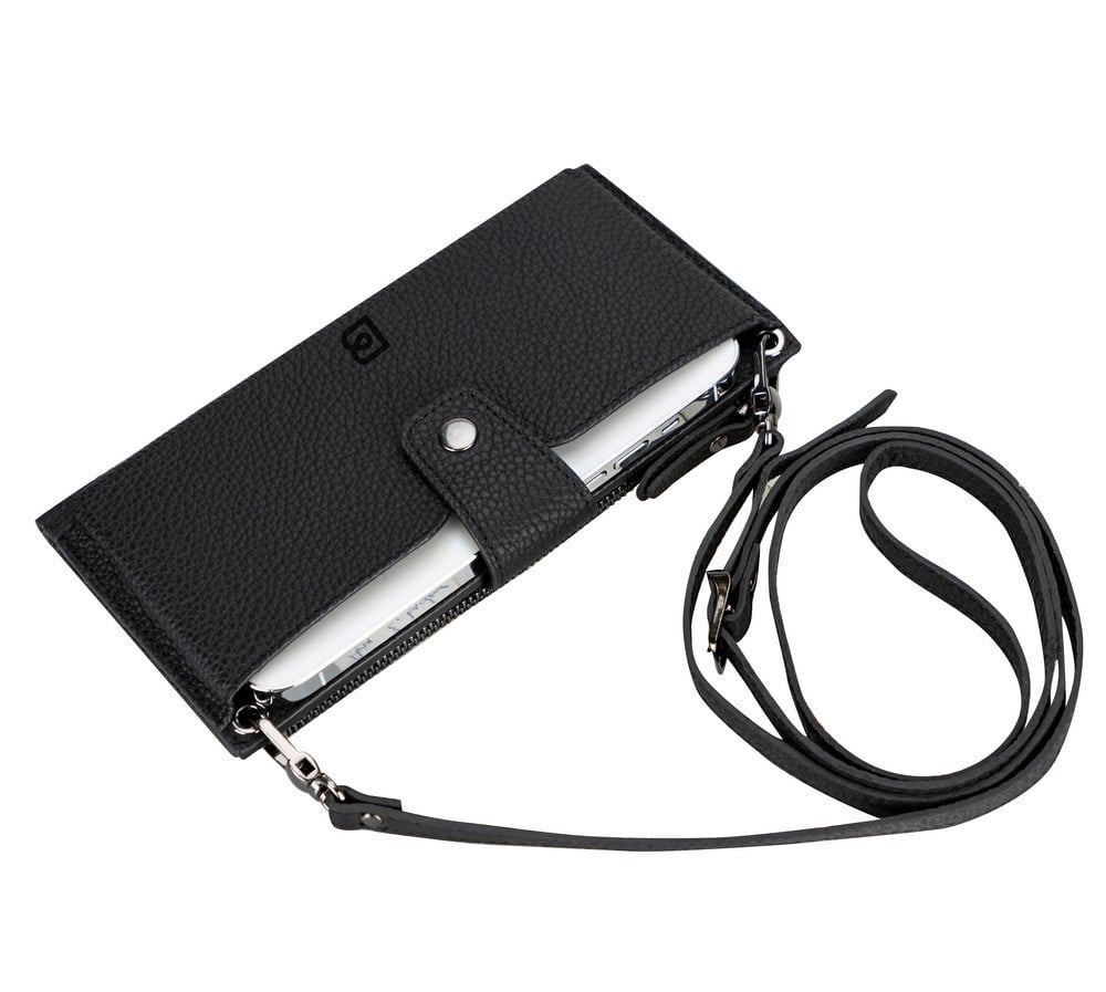 Cep Telefonu Aksesuarları Lozan Strap 6.5 inch Uyumlu Deri Kartlıklı Kılıf ERC1 Siyah Satın Al