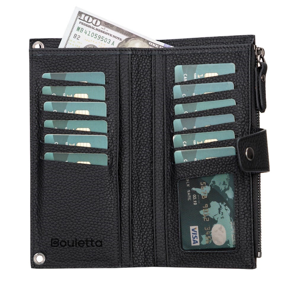 Cep Telefonu Aksesuarları Lozan Strap 6.5 inch Uyumlu Deri Kartlıklı Kılıf ERC1 Siyah Satın Al
